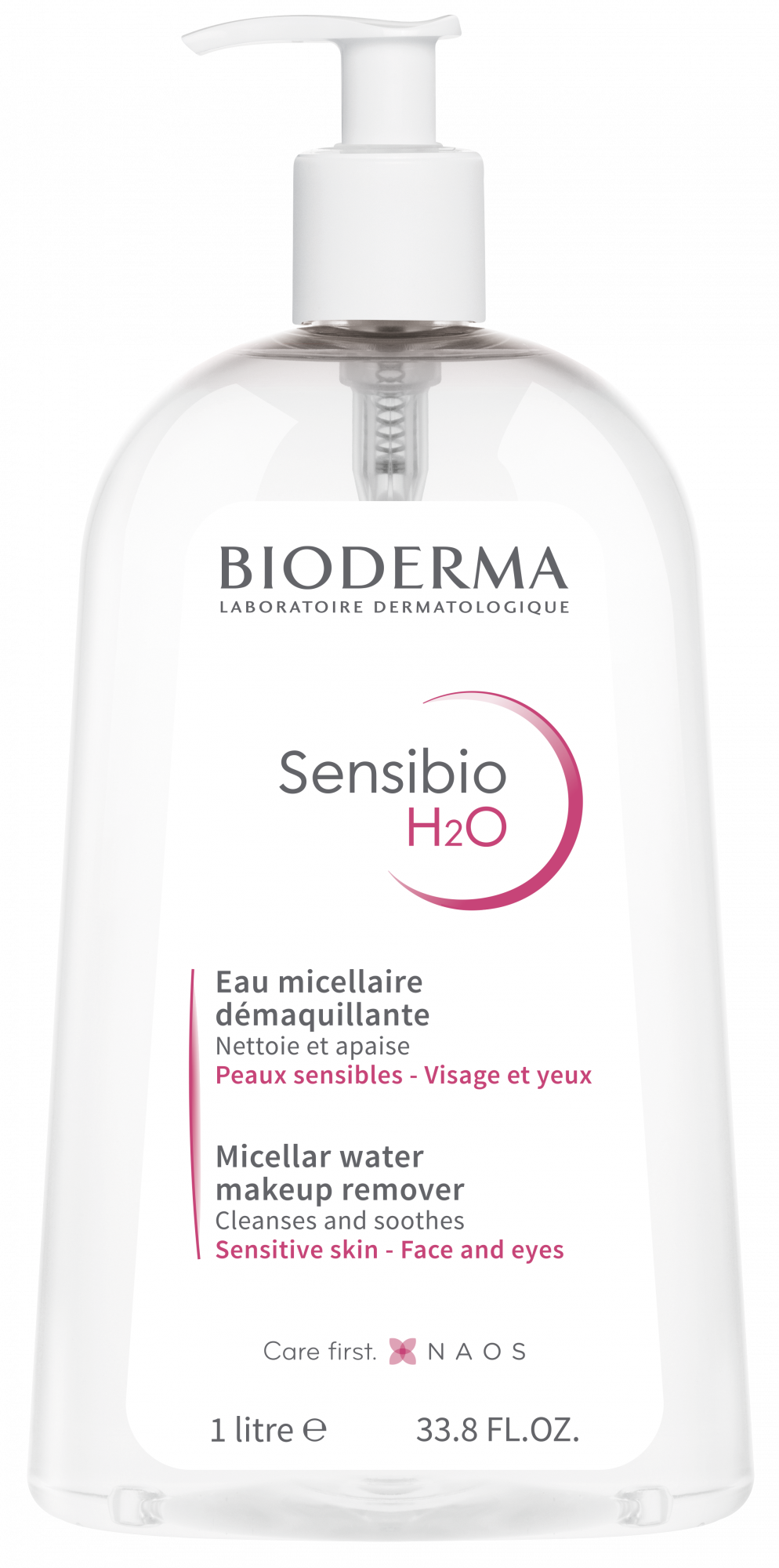 Bioderma - Sensibio, H2O Soothing Micellar Cleansing Water and Makeup  Removing Solution for Sensitive Skin - Face and Eyes - 16.7 fl.oz. 