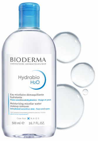 BIODERMA product photo, Hydrabio H2O 500ml, micellar water for dehydrated skin